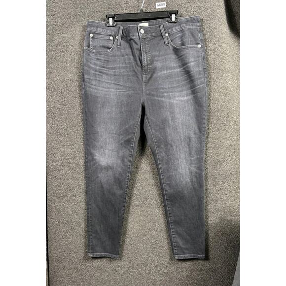 J. Crew Curvy Toothpick Denim Jeans Womens Size 34 Black Medium Wash High Rise - Picture 1 of 10